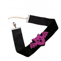 Stoff Halskette, mit Harz, Halloween Schmuck & verschiedene Stile für Wahl & für Frau, Länge ca. 12.6-15.4 ZollInch, verkauft von PC