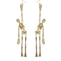 Zinc Alloy Drop Earring Skeleton plated Halloween Jewelry Gift & for woman Sold By Pair