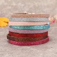 PU Leather Bracelet, with Korean Waxed Cord, handmade, Adjustable & fashion jewelry & for woman, more colors for choice, Length:Approx 5.2-6.2 cm, Sold By PC