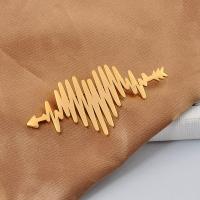 Fashion Brooch Jewelry 304 Stainless Steel Electrocardiographic for woman Sold By PC