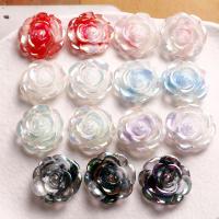 Mobile Phone DIY Decoration, Resin, Rose, colorful plated, more colors for choice, 20x20mm, Sold By PC