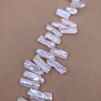 Cultured Biwa Freshwater Pearl Beads, DIY, white, 7x20mm, Approx 60PCs/Strand, Sold Per Approx 38 cm Strand