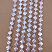 Natural Freshwater Pearl Loose Beads Four Leaf Clover DIY white Length about 9-10mm Approx Sold Per Approx 38 cm Strand