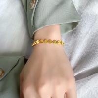 Acier inoxydable 304 bracelet, Rond, bijoux de mode & pour femme, doré, Longueur:Environ 16 cm, Vendu par PC