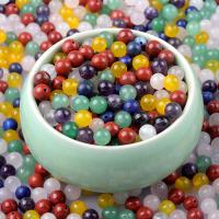 Gemstone Jewelry Beads, Round, DIY & different materials for choice & half-drilled, more colors for choice, 6mm, Hole:Approx 1mm, Sold By PC