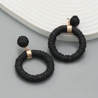 Earring Jewelry Rafidah Grass with Zinc Alloy Round handmade fashion jewelry & for woman nickel lead & cadmium free Sold By Pair