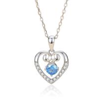 925 Sterling Silver Jewelry Sets, Heart, plated, different styles for choice & micro pave cubic zirconia & for woman, more colors for choice, Sold By PC