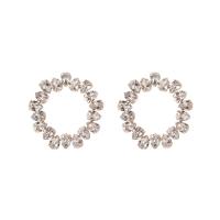 Zinc Alloy Drop Earrings with Glass Rhinestone plated for woman Sold By Pair
