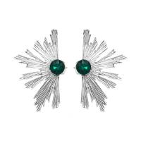 Tibetan Style Stud Earring, with Glass Rhinestone, plated, for woman, more colors for choice, Sold By Pair