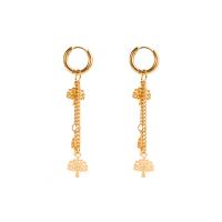 Titanium Steel  Earring plated & for woman golden Sold By Pair