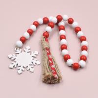 Christmas Decoration, Hemu Beads, with Linen, Christmas Design & multifunctional, Hanging size:78cm, Sold By PC