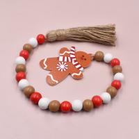 Christmas Decoration, Hemu Beads, with Linen, Christmas Design & multifunctional, 58cm, Sold By PC