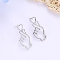 Zinc Alloy Stud Earring fashion jewelry & for woman nickel lead & cadmium free 35mm Sold By Pair