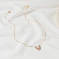 Zinklegierung Schmuck Halskette, mit Verlängerungskettchen von 5cm, Modeschmuck & Micro pave Zirkonia & für Frau, keine, frei von Nickel, Blei & Kadmium, Länge:ca. 38 cm, verkauft von PC