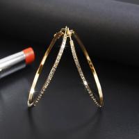 Zinc Alloy Stud Earring fashion jewelry & with rhinestone nickel lead & cadmium free Sold By Bag