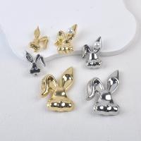 Zinc Alloy Brooches Rabbit plated & for woman nickel lead & cadmium free Sold By PC