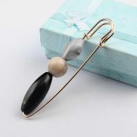 Resin Brooch Zinc Alloy with Resin Safety Pin & for woman nickel lead & cadmium free 80mm Sold By PC