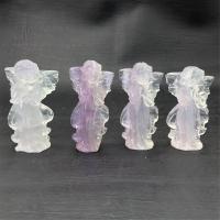 Fashion Decoration Colorful Fluorite Angel Carved for home and office mixed colors Sold By PC