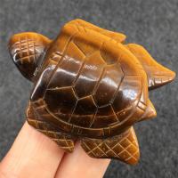 Fashion Decoration Tiger Eye Turtle Carved for home and office yellow 50mm Sold By PC