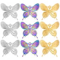 Stainless Steel Animal Pendants 304 Stainless Steel Butterfly Vacuum Ion Plating DIY Sold By PC