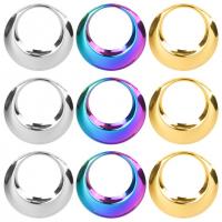 Stainless Steel Pendants, 304 Stainless Steel, Donut, Vacuum Ion Plating, DIY & hollow, more colors for choice, 41x42mm, Sold By PC