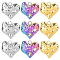 Stainless Steel Heart Pendants, 304 Stainless Steel, Vacuum Ion Plating, DIY, more colors for choice, 20x20mm, Sold By PC