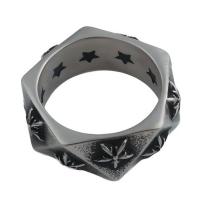 Ring Finger ze stali nierdzewnej, Stal nierdzewna 304, biżuteria moda & dla obu płci & różnej wielkości do wyboru, ring thickness 9mm, sprzedane przez PC