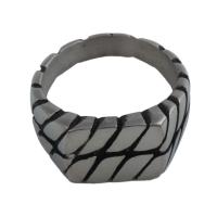 Anello in acciaio inox, 304 acciaio inox, gioielli di moda & unisex & formato differente per scelta, ring thickness 12.5mm, Venduto da PC