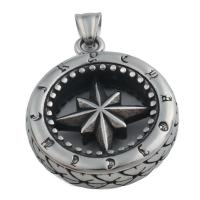 Stainless Steel Pendants, 304 Stainless Steel, fashion jewelry & Unisex, 46x34.50mm, Hole:Approx 5.5*7mm, Sold By PC