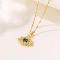 Stainless Steel Jewelry Necklace 304 Stainless Steel with 1.97inch extender chain plated fashion jewelry & micro pave cubic zirconia & for woman golden Sold Per Approx 15.75 Inch Strand