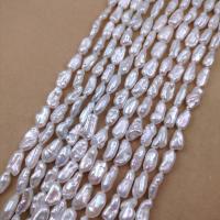 Perles nacres baroques de culture d'eau douce , perle d'eau douce cultivée, DIY, blanc, 12x8mm, Vendu par Environ 38 cm brin
