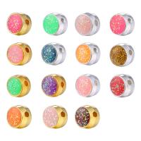 Zinc Alloy Jewelry Beads Round plated DIY & enamel nickel lead & cadmium free 5mm Approx 1mm Sold By Bag