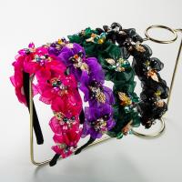 Hair Bands Gauze with Crystal & Zinc Alloy for woman Sold By PC