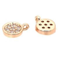 Cubic Zirconia Micro Pave Brass Pendant plated DIY & micro pave cubic zirconia Sold By PC
