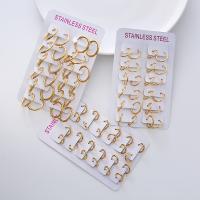 Stainless Steel Lever Back Earring 304 Stainless Steel plated & for woman golden Sold By Set