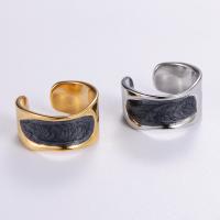 Rozsdamentes acél Finger Ring, 304 rozsdamentes acél, galvanizált, egynemű & különböző méretű a választás & zománc, több színt a választás, Által értékesített PC