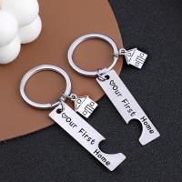 Stainless Steel Key Clasp, 304 Stainless Steel, fashion jewelry, nickel, lead & cadmium free, Ring size:30mm,Pendant size:12x50mm, Sold By Pair