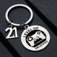Edelstahl-Schlüssel-Verschluss, 304 Edelstahl, Modeschmuck & verschiedene Stile für Wahl, frei von Nickel, Blei & Kadmium, Key ring size:30mm, verkauft von PC