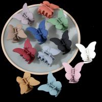 Plastic Hair Claw Clip, Butterfly, for woman, more colors for choice, 60x68x45mm, Sold By PC