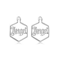 Zinc Alloy Stud Earring irregular plated fashion jewelry & for woman & hollow nickel lead & cadmium free Sold By Pair