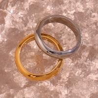 Rozsdamentes acél Finger Ring, 316L rozsdamentes acél, 18K aranyozott, divat ékszerek & különböző méretű a választás & a nő, több színt a választás, Által értékesített PC