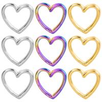Stainless Steel Heart Pendants, 304 Stainless Steel, Vacuum Ion Plating, DIY & hollow, more colors for choice, 15x16mm, Sold By PC
