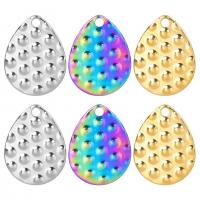 Stainless Steel Pendants, 304 Stainless Steel, Teardrop, Vacuum Ion Plating, DIY, more colors for choice, 14x19mm, Sold By PC