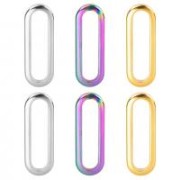 Stainless Steel Linking Ring, 304 Stainless Steel, Vacuum Ion Plating, DIY & hollow, more colors for choice, 6x19mm, Sold By PC