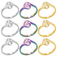 Stainless Steel Finger Ring, 304 Stainless Steel, Vacuum Ion Plating, fashion jewelry & Unisex & hollow, more colors for choice, US Ring Size:8, Sold By PC