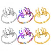 Stainless Steel Finger Ring, 304 Stainless Steel, Spider, Vacuum Ion Plating, fashion jewelry & Unisex, more colors for choice, US Ring Size:8, Sold By PC