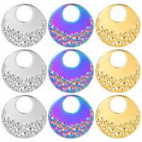 Stainless Steel Pendants, 304 Stainless Steel, Round, Vacuum Ion Plating, DIY, more colors for choice, 23x23mm, Sold By PC
