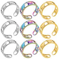 Stainless Steel Finger Ring, 304 Stainless Steel, Cat, Vacuum Ion Plating, fashion jewelry & Unisex & hollow, more colors for choice, US Ring Size:8, Sold By PC