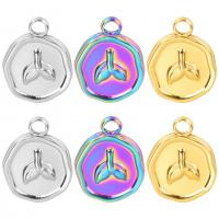 Stainless Steel Pendants, 304 Stainless Steel, Vacuum Ion Plating, DIY, more colors for choice, 13x17mm, Sold By PC