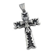 Stainless Steel Cross Pendants, 304 Stainless Steel, fashion jewelry & Unisex, 57.50x29.50mm, Hole:Approx 4.5*9mm, Sold By PC